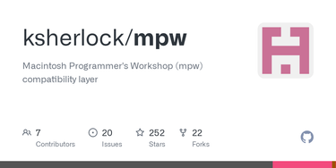 OpenGraph image for github.com/ksherlock/mpw