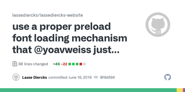 OpenGraph image for github.com/lassediercks/lassediercks-website/commit/8f4d69478e3fae96233305332868ee16e9df27a4#commitcomment-17892120
