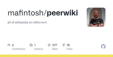 OpenGraph image for github.com/mafintosh/peerwiki