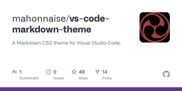 OpenGraph image for github.com/mahonnaise/vs-code-markdown-theme