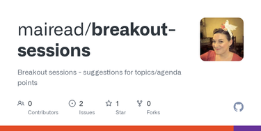 OpenGraph image for github.com/mairead/breakout-sessions/issues