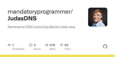 OpenGraph image for github.com/mandatoryprogrammer/JudasDNS