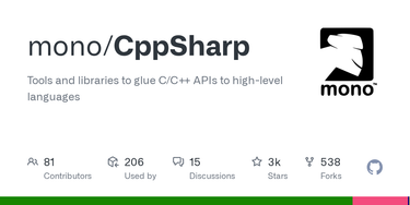 OpenGraph image for github.com/mono/CppSharp