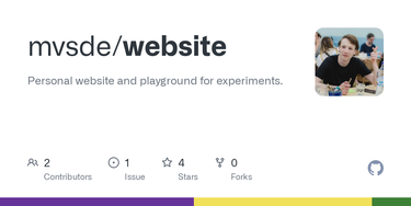 OpenGraph image for github.com/mvsde/website