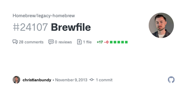OpenGraph image for github.com/mxcl/homebrew/pull/24107