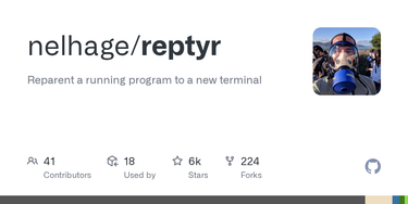 OpenGraph image for github.com/nelhage/reptyr