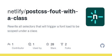 OpenGraph image for github.com/netlify/postcss-fout-with-a-class