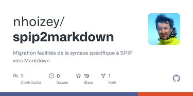 OpenGraph image for github.com/nhoizey/spip2markdown
