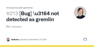 OpenGraph image for github.com/nhoizey/vscode-gremlins/issues/213