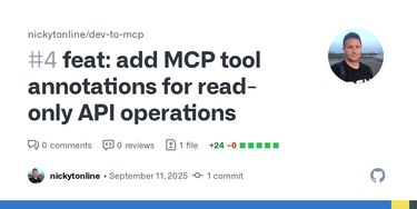 OpenGraph image for https://github.com/nickytonline/dev-to-mcp/pull/4