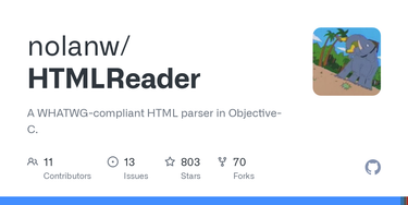 OpenGraph image for github.com/nolanw/HTMLReader