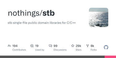 OpenGraph image for github.com/nothings/stb