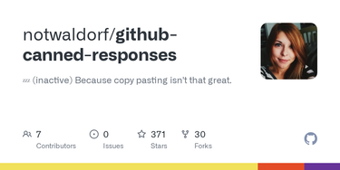 OpenGraph image for github.com/notwaldorf/github-canned-responses