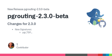 OpenGraph image for github.com/pgRouting/pgrouting/releases/tag/pgrouting-2.3.0-beta