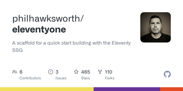 OpenGraph image for github.com/philhawksworth/eleventyone