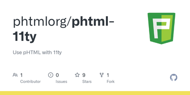 OpenGraph image for github.com/phtmlorg/phtml-11ty