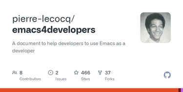 OpenGraph image for github.com/pierre-lecocq/emacs4developers/blob/master/README.org