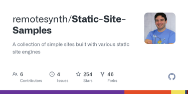 OpenGraph image for github.com/remotesynth/Static-Site-Samples