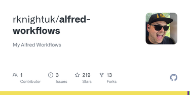OpenGraph image for github.com/rknightuk/alfred-workflows