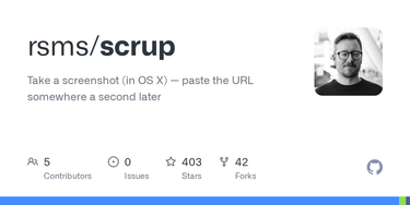 OpenGraph image for github.com/rsms/scrup/