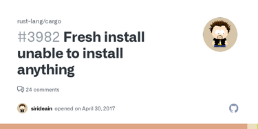 OpenGraph image for github.com/rust-lang/cargo/issues/3982