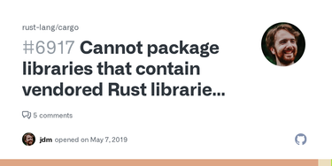OpenGraph image for github.com/rust-lang/cargo/issues/6917