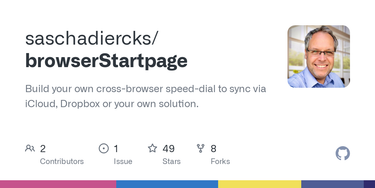 OpenGraph image for github.com/saschadiercks/browserStartpage