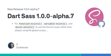 OpenGraph image for github.com/sass/dart-sass/releases/tag/1.0.0-alpha.7