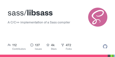 OpenGraph image for github.com/sass/libsass