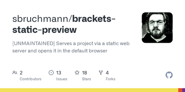 OpenGraph image for github.com/sbruchmann/brackets-static-preview