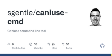 OpenGraph image for github.com/sgentle/caniuse-cmd