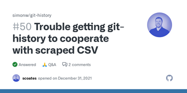OpenGraph image for github.com/simonw/git-history/discussions/50