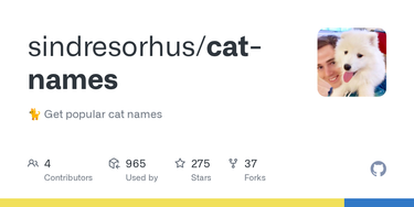 OpenGraph image for github.com/sindresorhus/cat-names