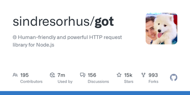 OpenGraph image for github.com/sindresorhus/got