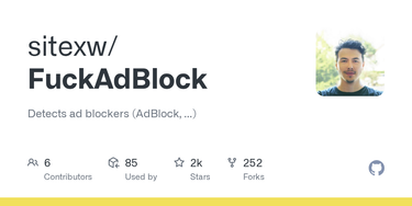 OpenGraph image for github.com/sitexw/FuckAdBlock