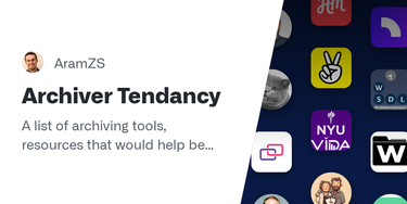 OpenGraph image for github.com/stars/AramZS/lists/archiver-tendancy