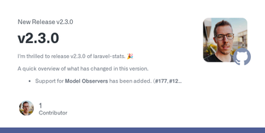OpenGraph image for github.com/stefanzweifel/laravel-stats/releases/tag/v2.3.0