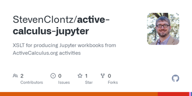 OpenGraph image for github.com/stevenclontz/active-calculus-jupyter