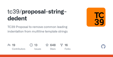 OpenGraph image for github.com/tc39/proposal-string-dedent/issues?q=is%3Aissue+markdown