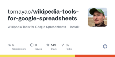 OpenGraph image for github.com/tomayac/wikipedia-tools-for-google-spreadsheets/issues