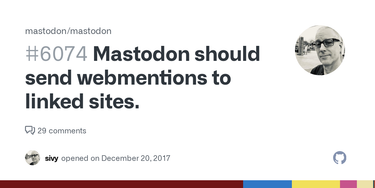 OpenGraph image for github.com/tootsuite/mastodon/issues/6074