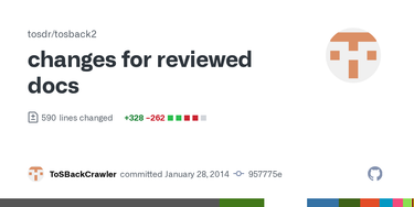 OpenGraph image for github.com/tosdr/tosback2/commit/957775e52dad75012db665f10aa628a6915a241b#diff-6ebe80258722324690b504c92e3c4046L39