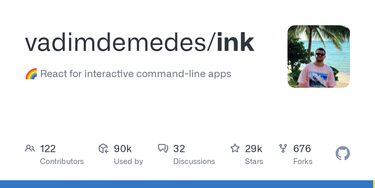 OpenGraph image for https://github.com/vadimdemedes/ink