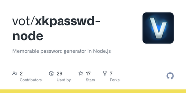 OpenGraph image for github.com/vot/xkpasswd-node