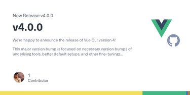 OpenGraph image for github.com/vuejs/vue-cli/releases/tag/v4.0.0