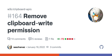 OpenGraph image for github.com/w3c/clipboard-apis/pull/164