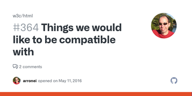 OpenGraph image for github.com/w3c/html/issues/364