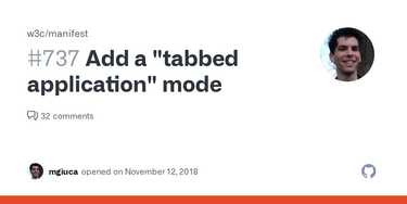 OpenGraph image for github.com/w3c/manifest/issues/737
