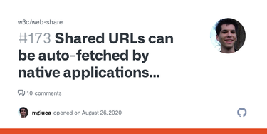 OpenGraph image for github.com/w3c/web-share/issues/173