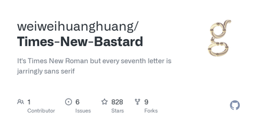 OpenGraph image for github.com/weiweihuanghuang/Times-New-Bastard